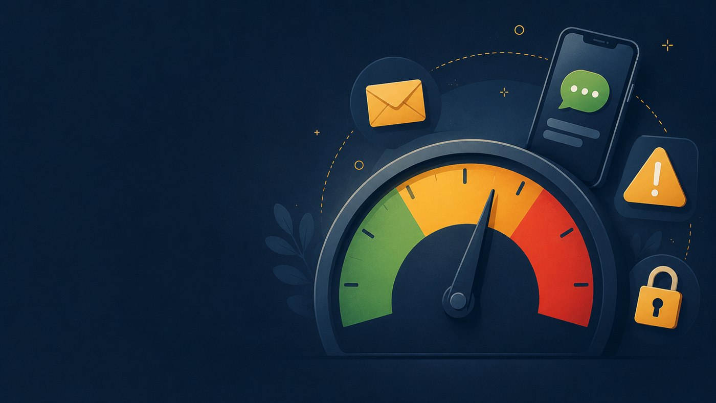 Il Truffòmetro: un misuratore che va dal verde al rosso, con SMS, email, messaggi WhatsApp, avvisi e un lucchetto di sicurezza